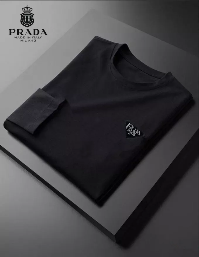 prada t-shirt manches longues pour unisexe s_12763671